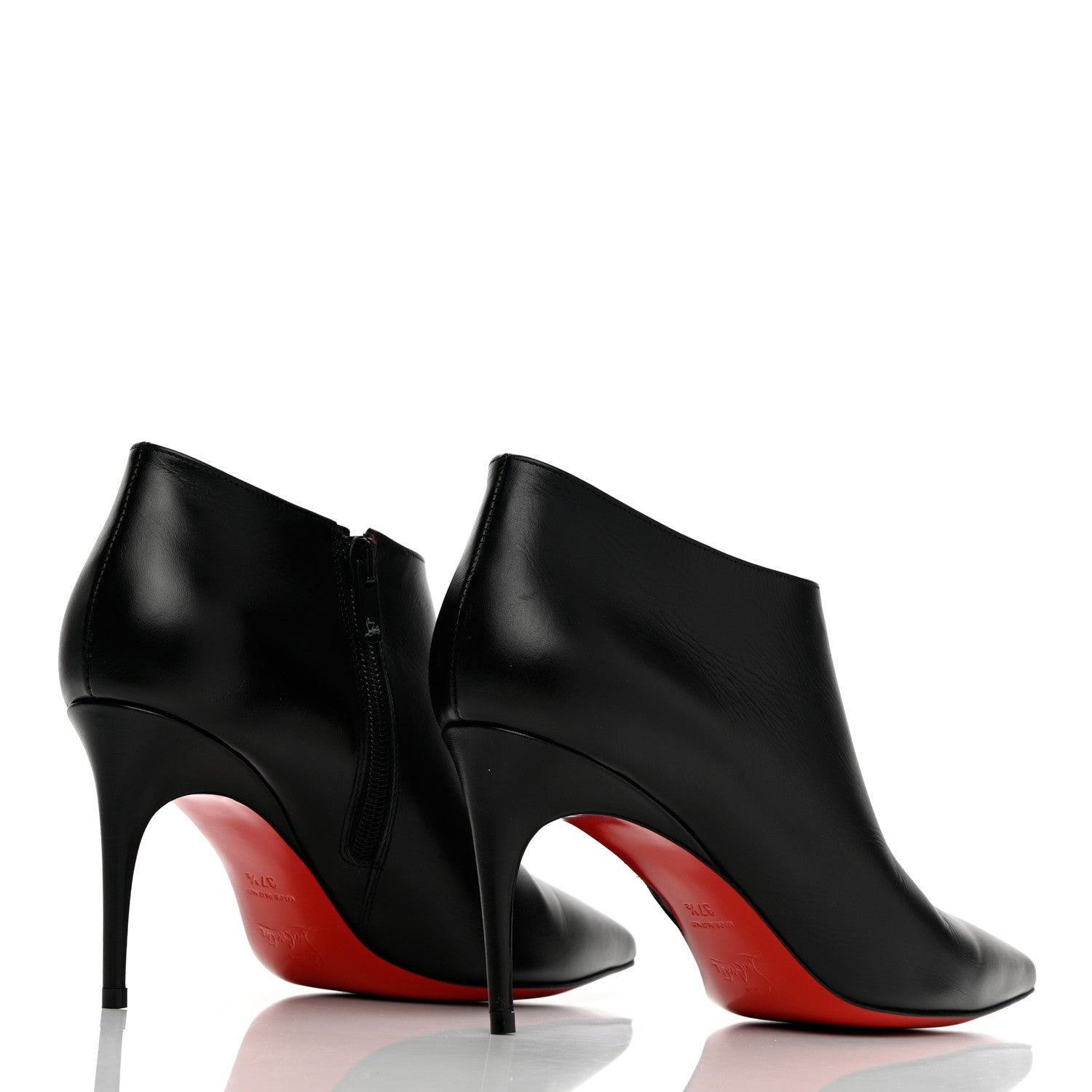 Christian Louboutin Calfskin Gorgona 85 Ankle Boots 37.5 Black 4 of 13