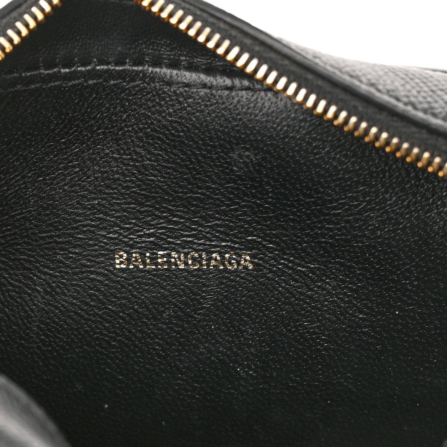 Signature Grained Calfskin Logo XS Ville Camera Bag Black White