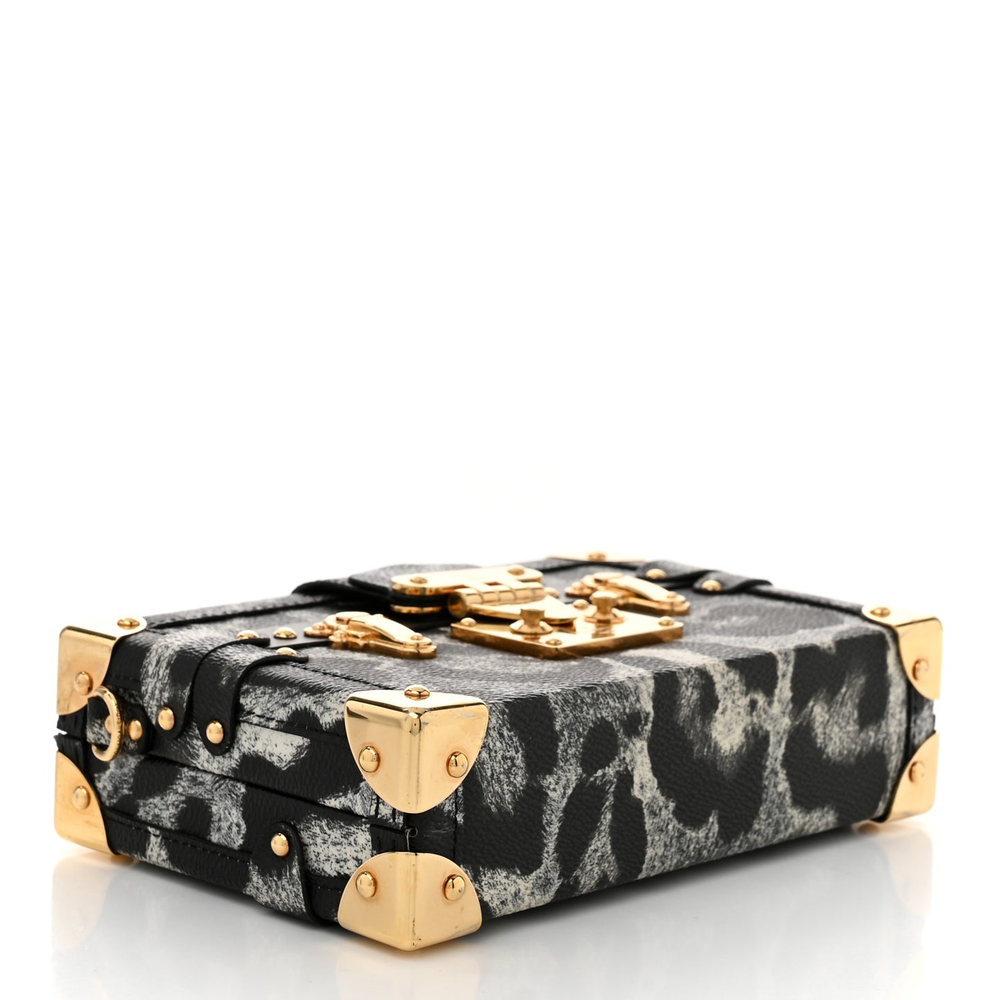 Leopard Petite Malle Black Gris
