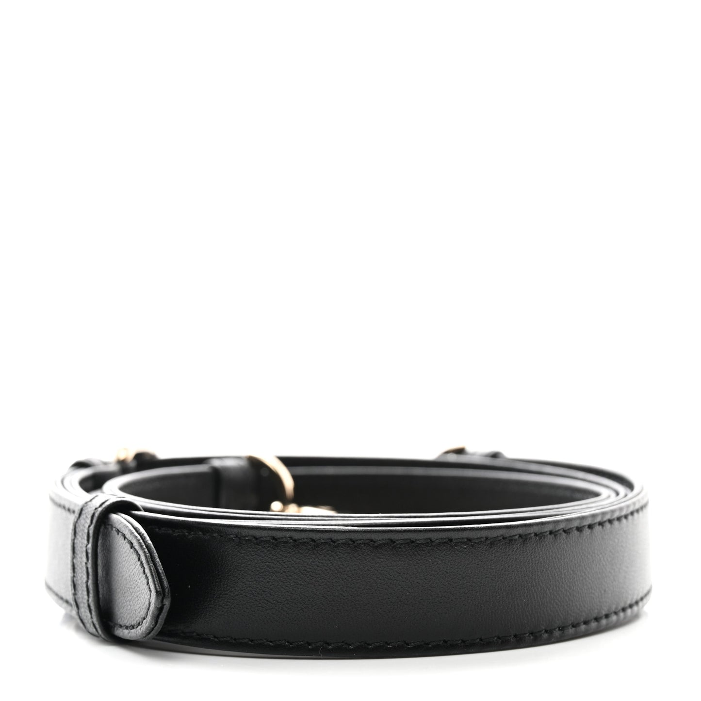 Lambskin Lady Dior Adjustable Shoulder Strap Black