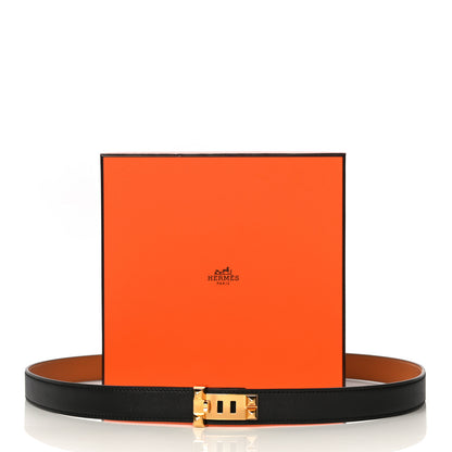 Hermes Epsom Swift 24mm Collier De Chien Belt Black Gold 8 of 8
