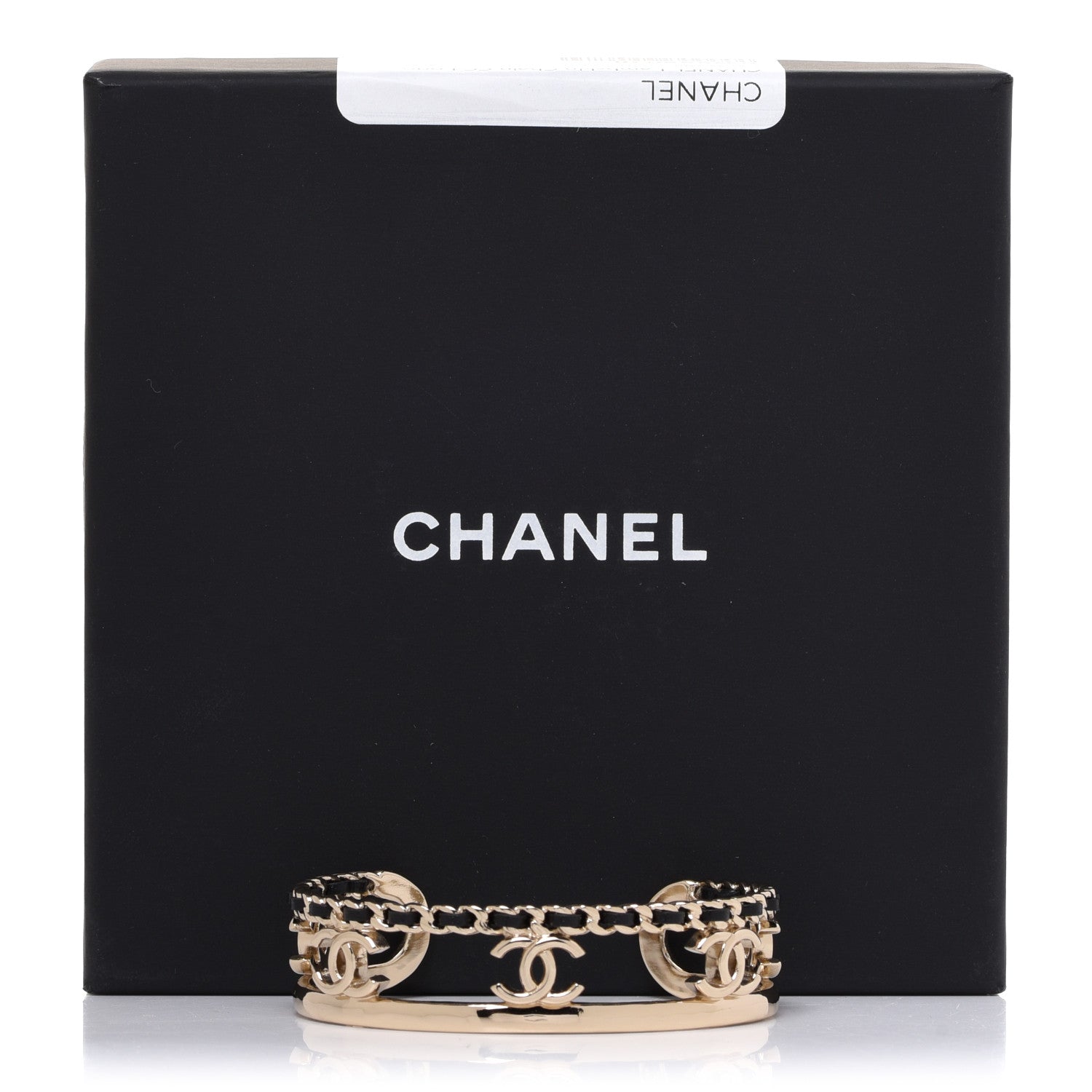 Chanel Metal Lambskin Chain CC Bracelet S Gold 5 of 5