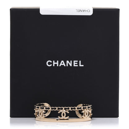 Chanel Metal Lambskin Chain CC Bracelet S Gold 5 of 5
