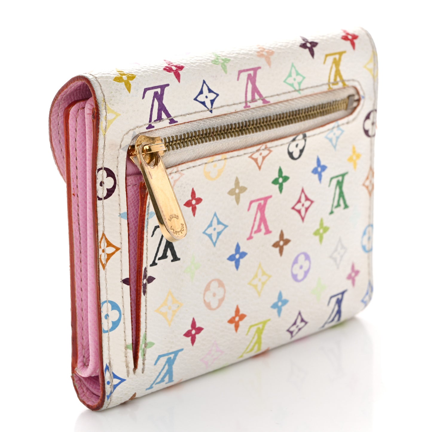 Monogram Multicolor Joey Wallet White Litchi