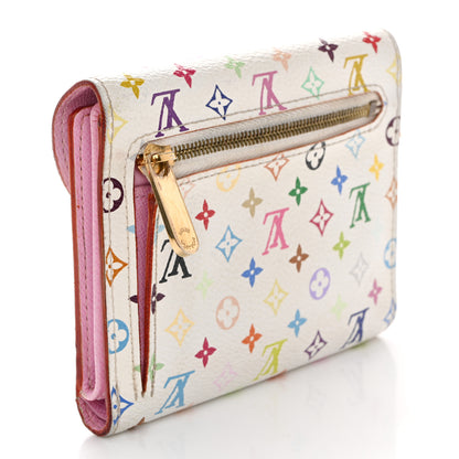 Louis Vuitton Monogram Multicolor Joey Wallet White Litchi 3 of 11