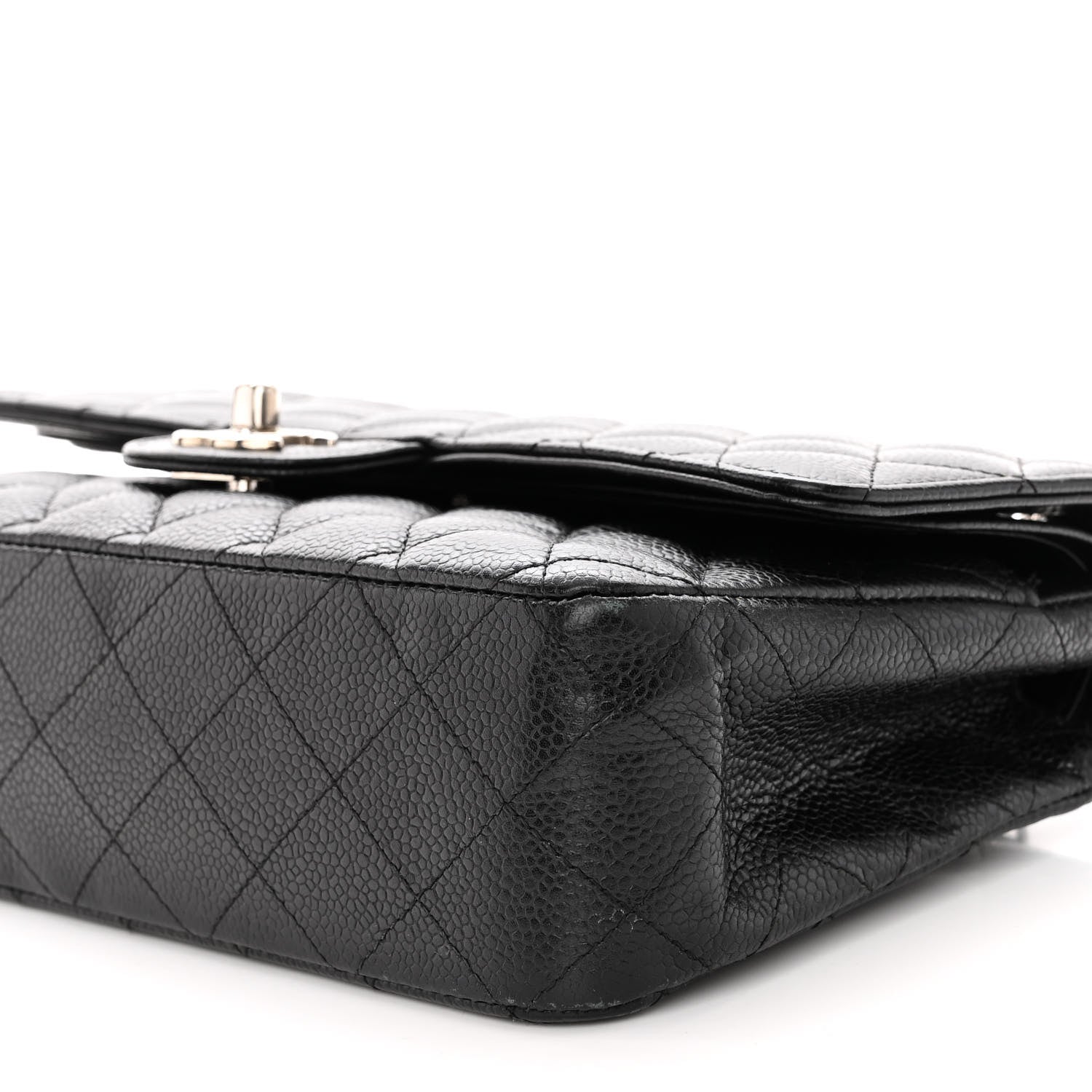 Chanel Caviar Quilted Medium Double Flap Black 10 of 13