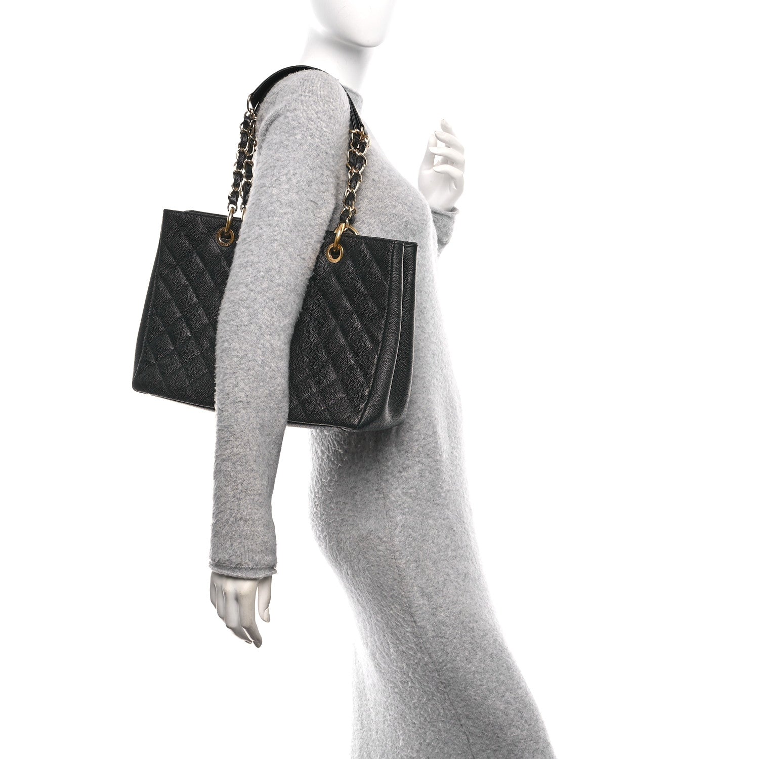 Chanel Caviar Quilted Grand Shopping Tote GST Black 2 of 10