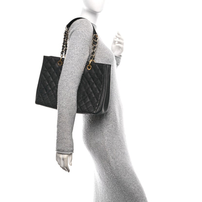 Chanel Caviar Quilted Grand Shopping Tote GST Black 2 of 10