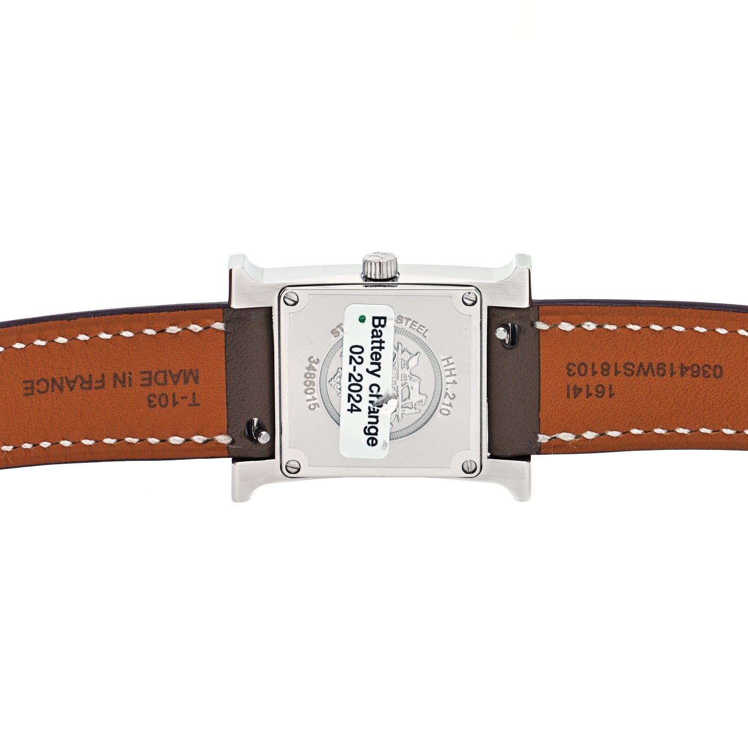 Hermes Stainless Steel Swift 21mm Heure H Hour Quartz Watch Etoupe 4 of 5