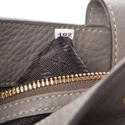 Prada Vitello Daino Flap Shoulder Bag Argilla 7 of 7