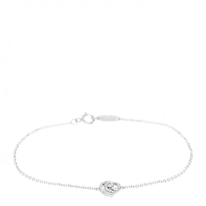 Tiffany Platinum Diamond Enchant Heart Bracelet 1 of 3