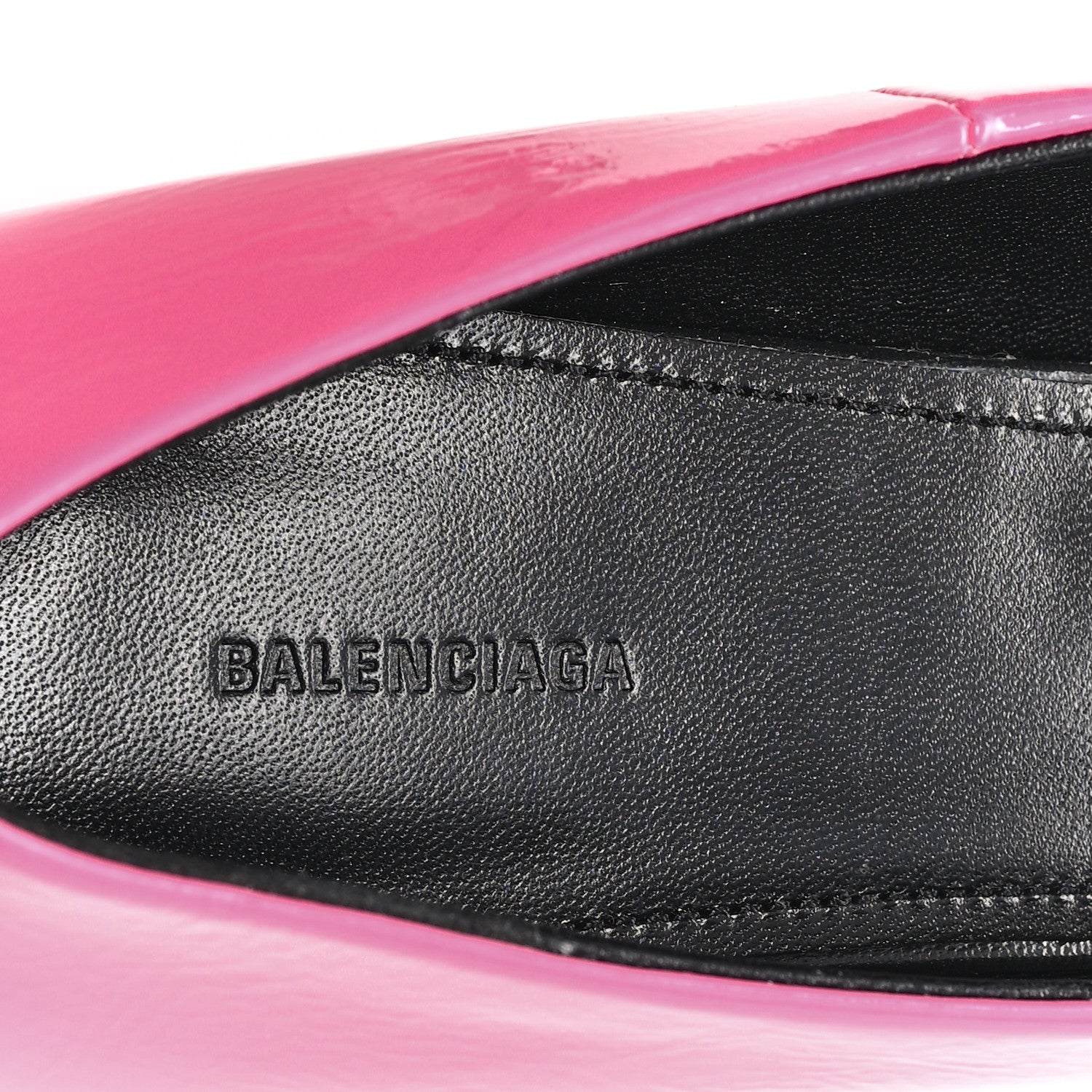 Balenciaga Shiny Calfskin BB Square Knife 80mm Pumps 37 Sweet Pink 8 of 10
