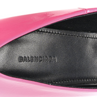 Balenciaga Shiny Calfskin BB Square Knife 80mm Pumps 37 Sweet Pink 8 of 10