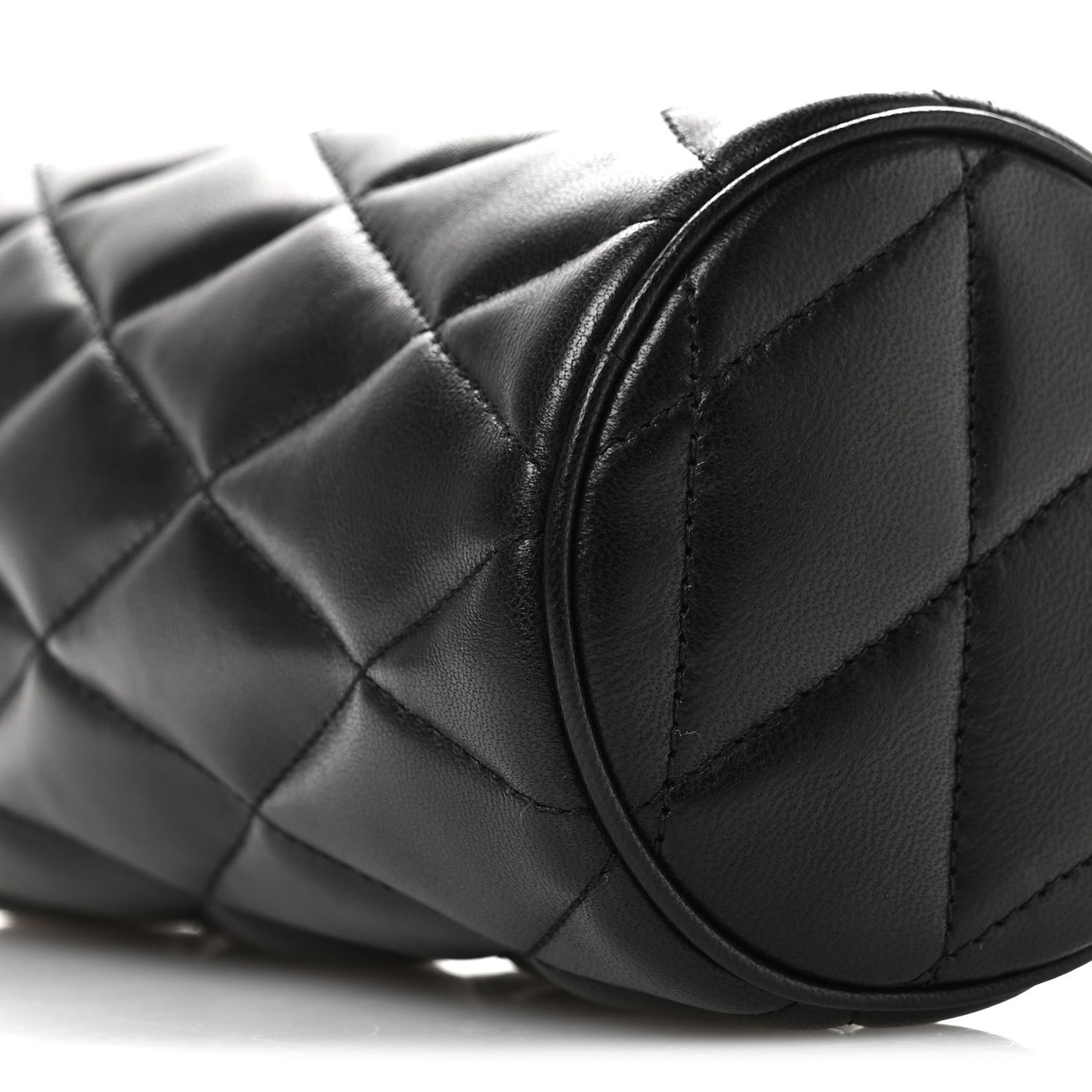 Lambskin Monogram Mini Sade Tube Bag Black