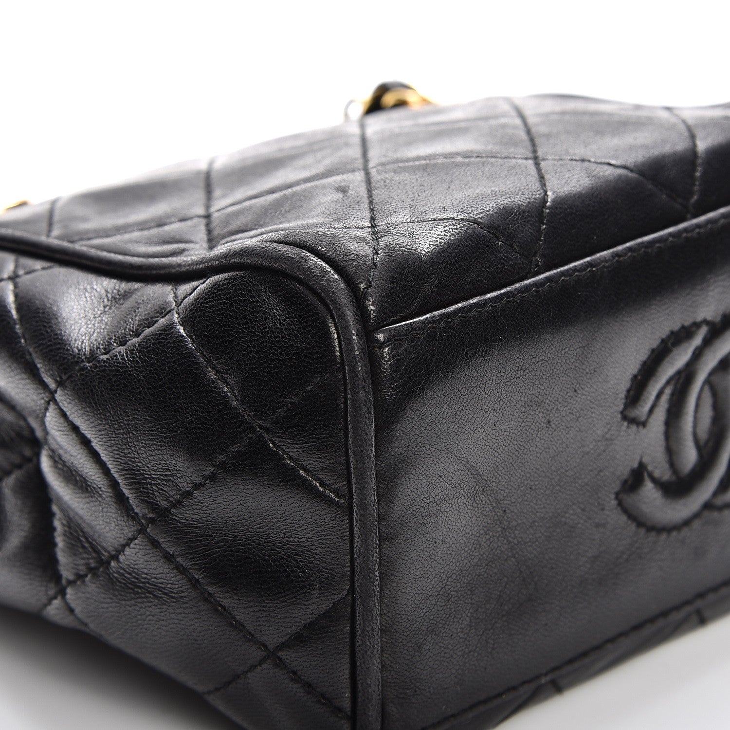 Chanel Lambskin Quilted Small Shoulder Bag Black 10 of 11