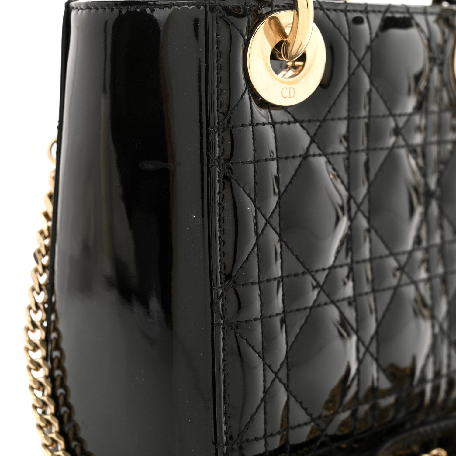 Christian Dior Patent Cannage Mini Lady Dior Black 13 of 15