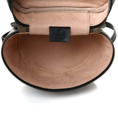 Gucci Calfskin Matelasse Mini GG Marmont Round Backpack Black 4 of 12