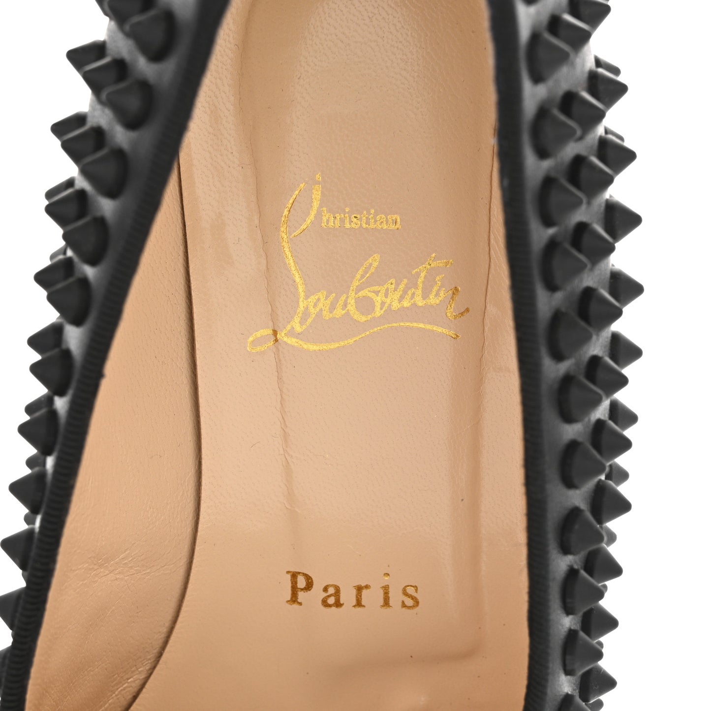 Nappa Calfskin Rolling Spikes Flat Loafer 36.5 Black