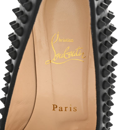 Christian Louboutin Nappa Calfskin Rolling Spikes Flat Loafer 36.5 Black 7 of 9