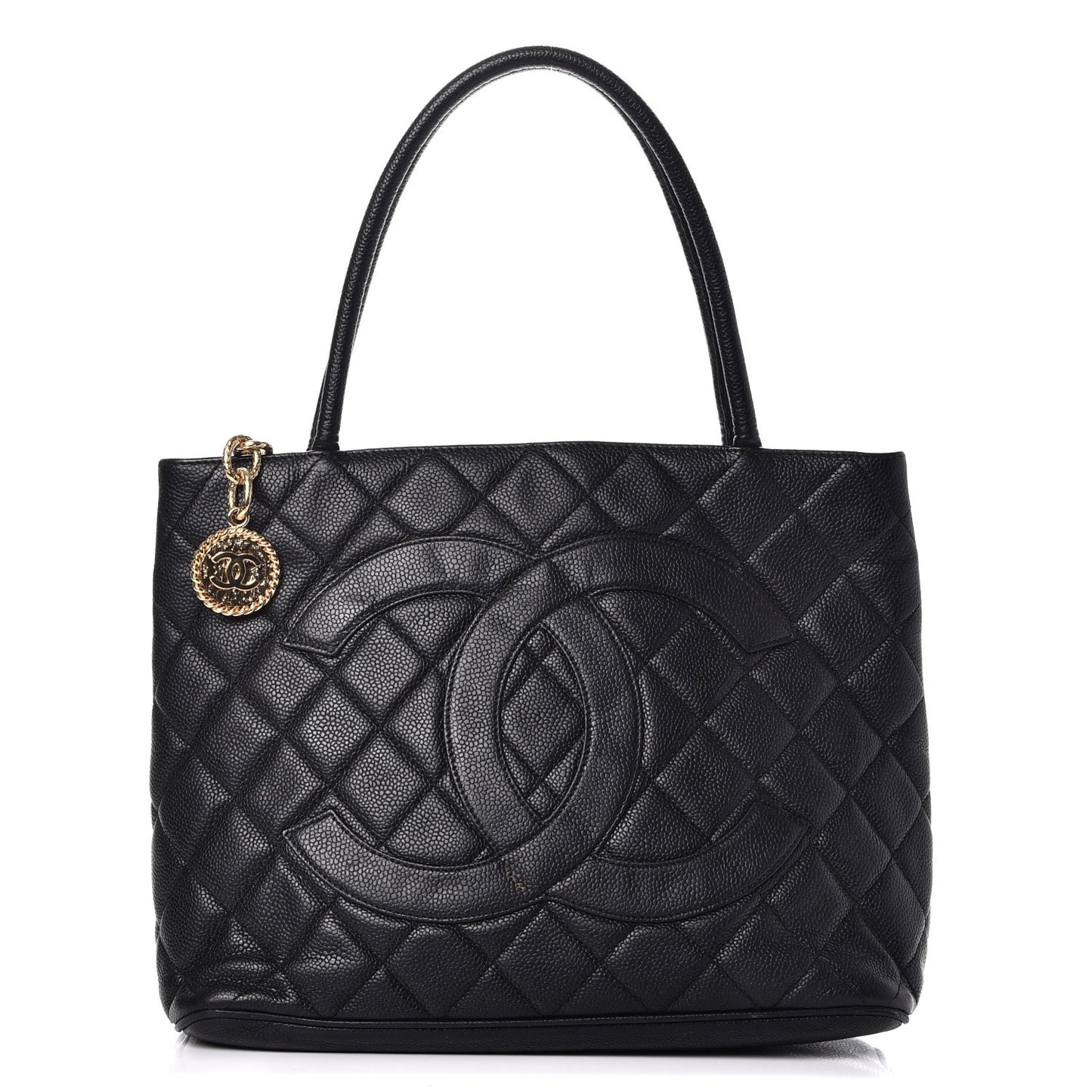 Caviar Medallion Tote Black