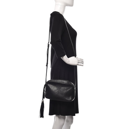 Saint Laurent Lambskin Monogram Small Lou Camera Bag Black 2 of 17