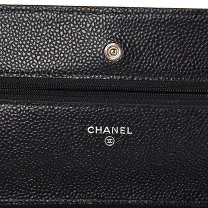 Chanel Caviar Quilted Wallet On Chain WOC Black 6 of 12