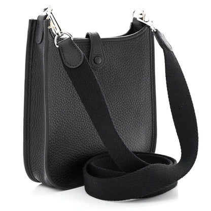 Hermes Taurillon Clemence Evelyne TPM Black 3 of 11