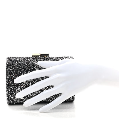 Jimmy Choo Glitter Fabric Mini Tube Black Silver 2 of 6