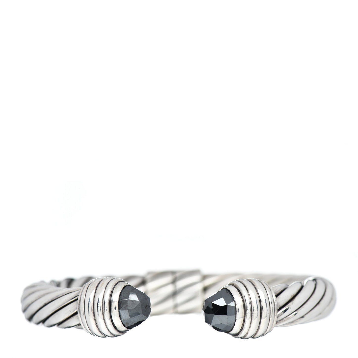 Sterling Silver Hematine 10mm Cable Classics Bracelet