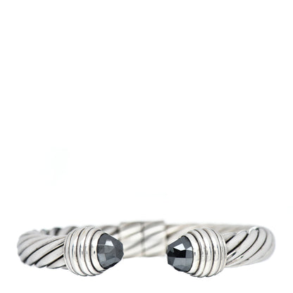 David Yurman Sterling Silver Hematine 10mm Cable Classics Bracelet 1 of 4