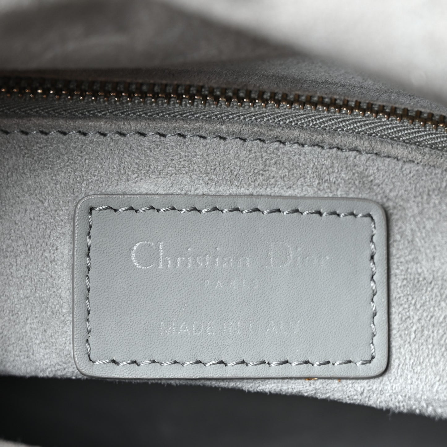 Ultra Matte Calfskin Cannage Medium Lady Dior Grey Stone