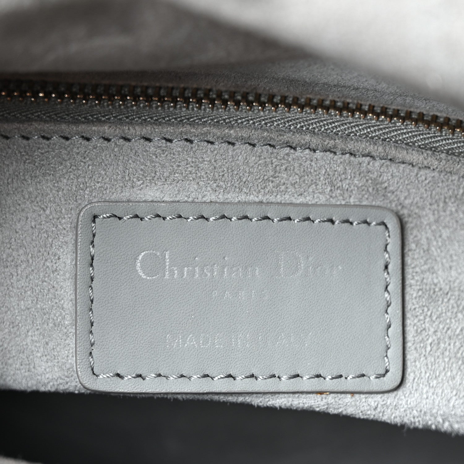 Christian Dior Ultra Matte Calfskin Cannage Medium Lady Dior Grey Stone 6 of 11