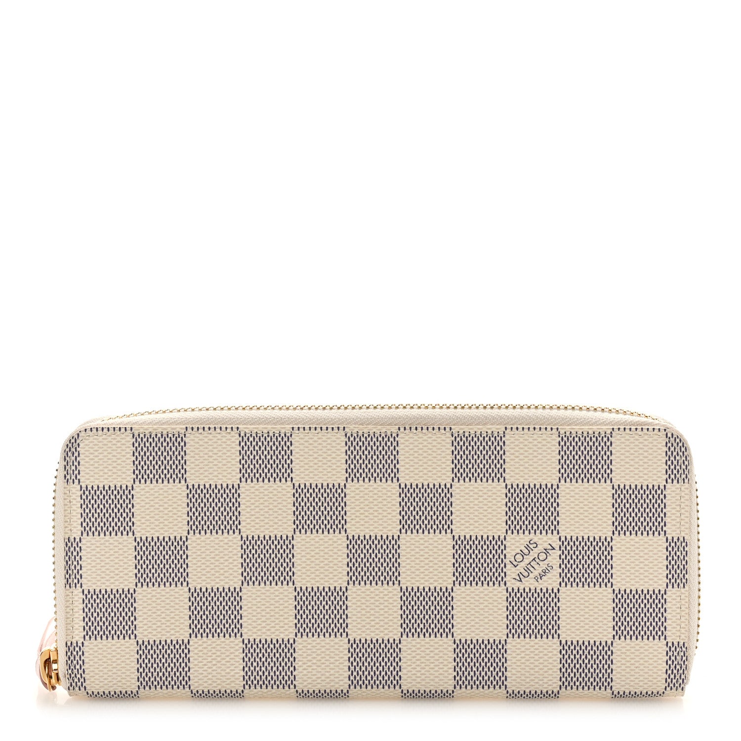 Louis Vuitton Damier Azur Clemence Wallet Rose Ballerine 1 of 8
