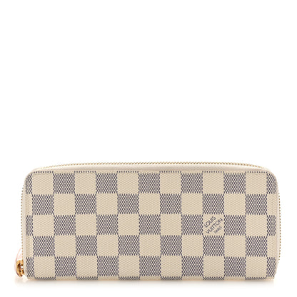 Louis Vuitton Damier Azur Clemence Wallet Rose Ballerine 1 of 8