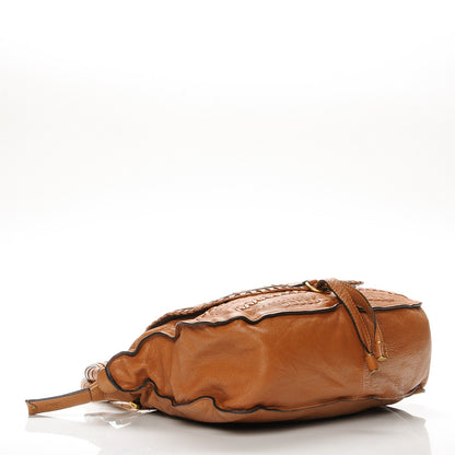 Chloe Calfskin Woven Medium Marcie Satchel Brown 4 of 8