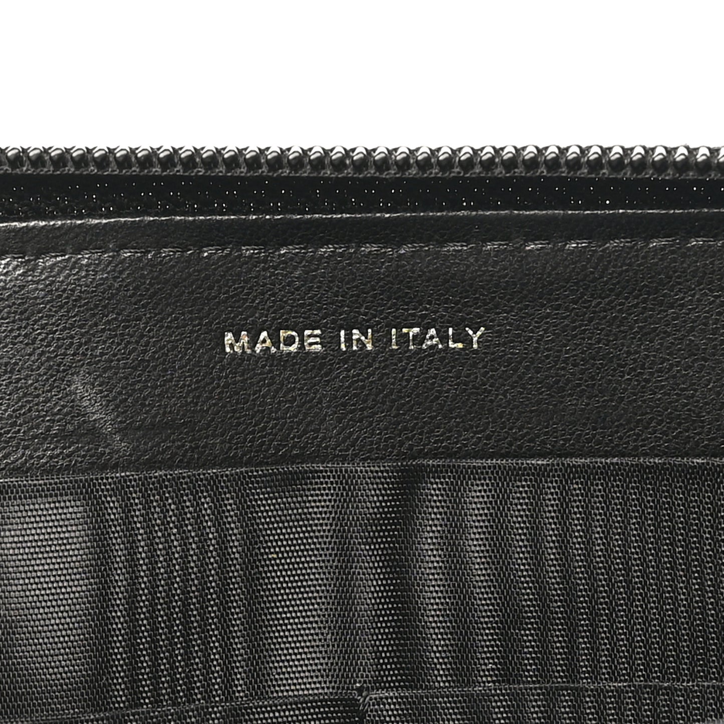 Caviar CC Timeless Large Zip Around Wallet Black