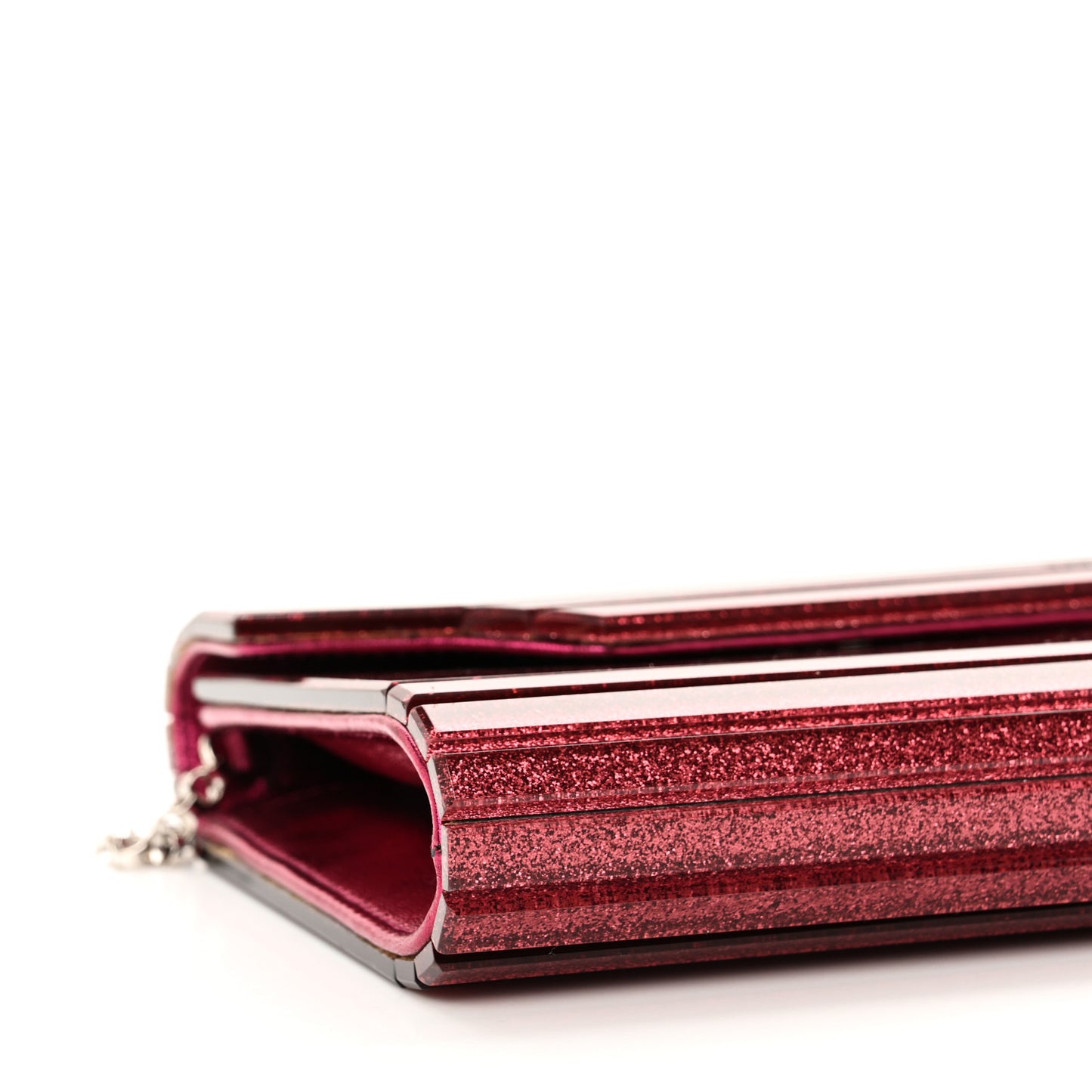 Acrylic Glitter Micro Candy Clutch Red