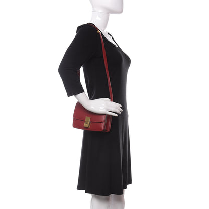 Celine Box Calfskin Small Classic Box Flap Bag Red 2 of 10