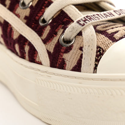 Christian Dior Canvas Oblique Walk'N'Dior Low Top Sneakers 38.5 Deep Amaranth 10 of 17