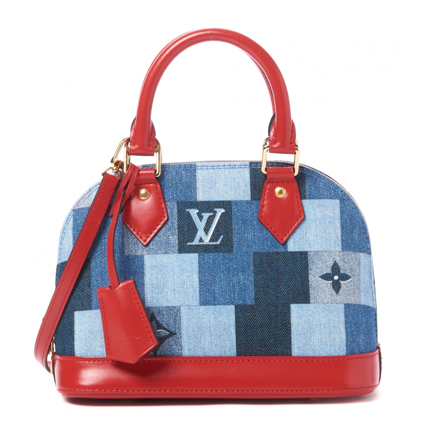 Louis Vuitton Denim Damier Monogram Patchwork Alma BB 1 of 8
