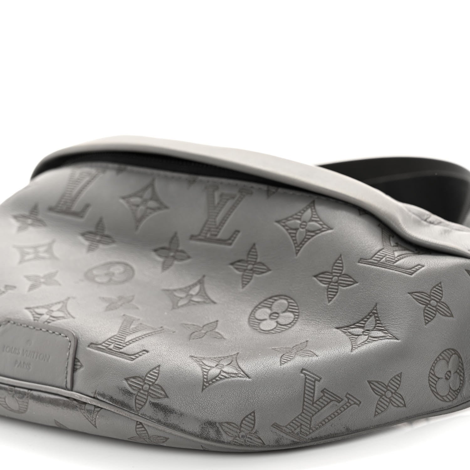 Louis Vuitton Calfskin Monogram Shadow Discovery Bumbag PM Gray 9 of 13
