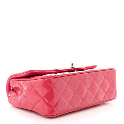 Chanel Patent Calfskin Quilted Mini Rectangular Flap Pink 4 of 13