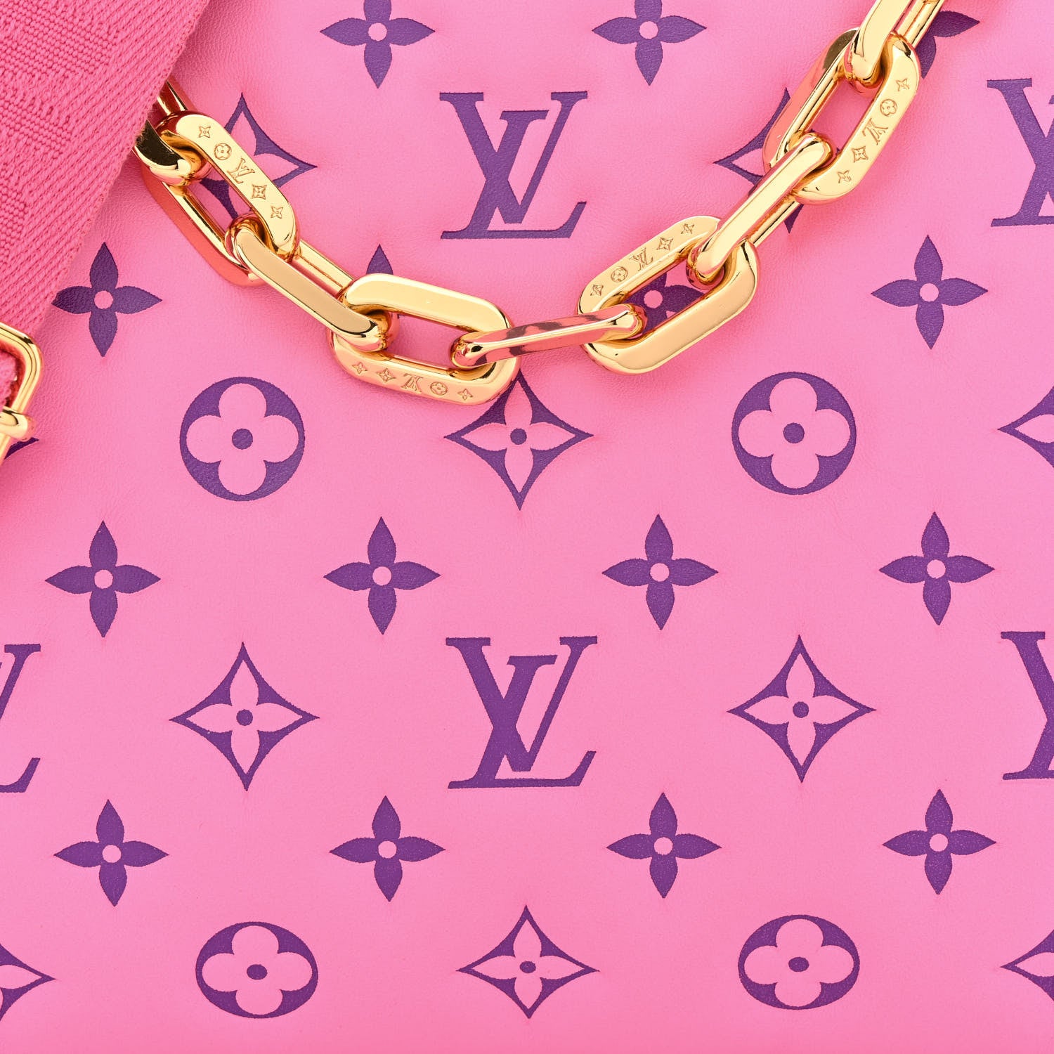 Louis Vuitton Lambskin Embossed Monogram Vuittamins Coussin PM Rose Violet 9 of 12