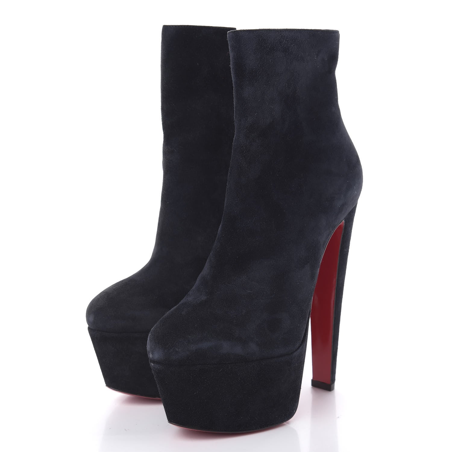 Christian Louboutin Suede Daf Booty 160 Ankle Boots 36.5 Black 3 of 7