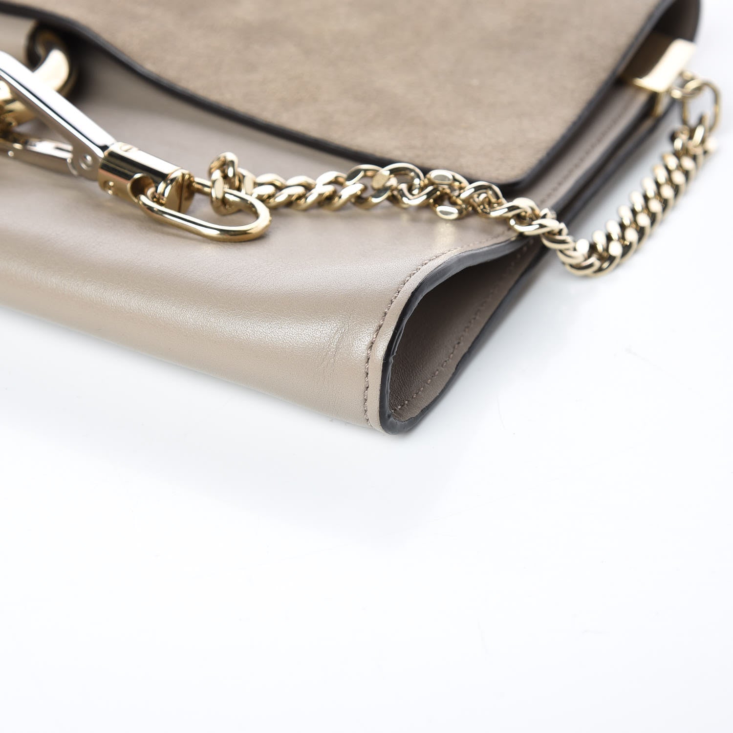 Chloe Suede Calfskin Faye Clutch Motty Grey 9 of 11