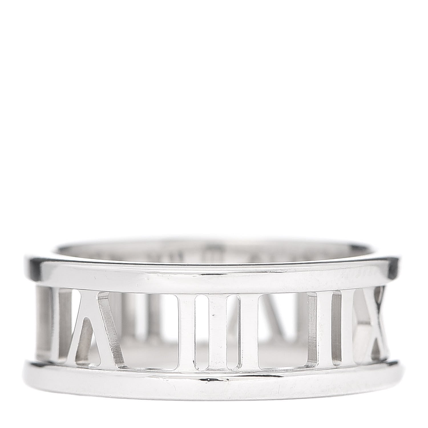 Tiffany 18K White Gold Atlas Open Ring 52 6 3 of 4