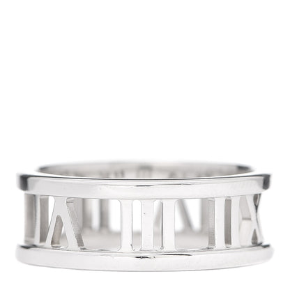 Tiffany 18K White Gold Atlas Open Ring 52 6 3 of 4