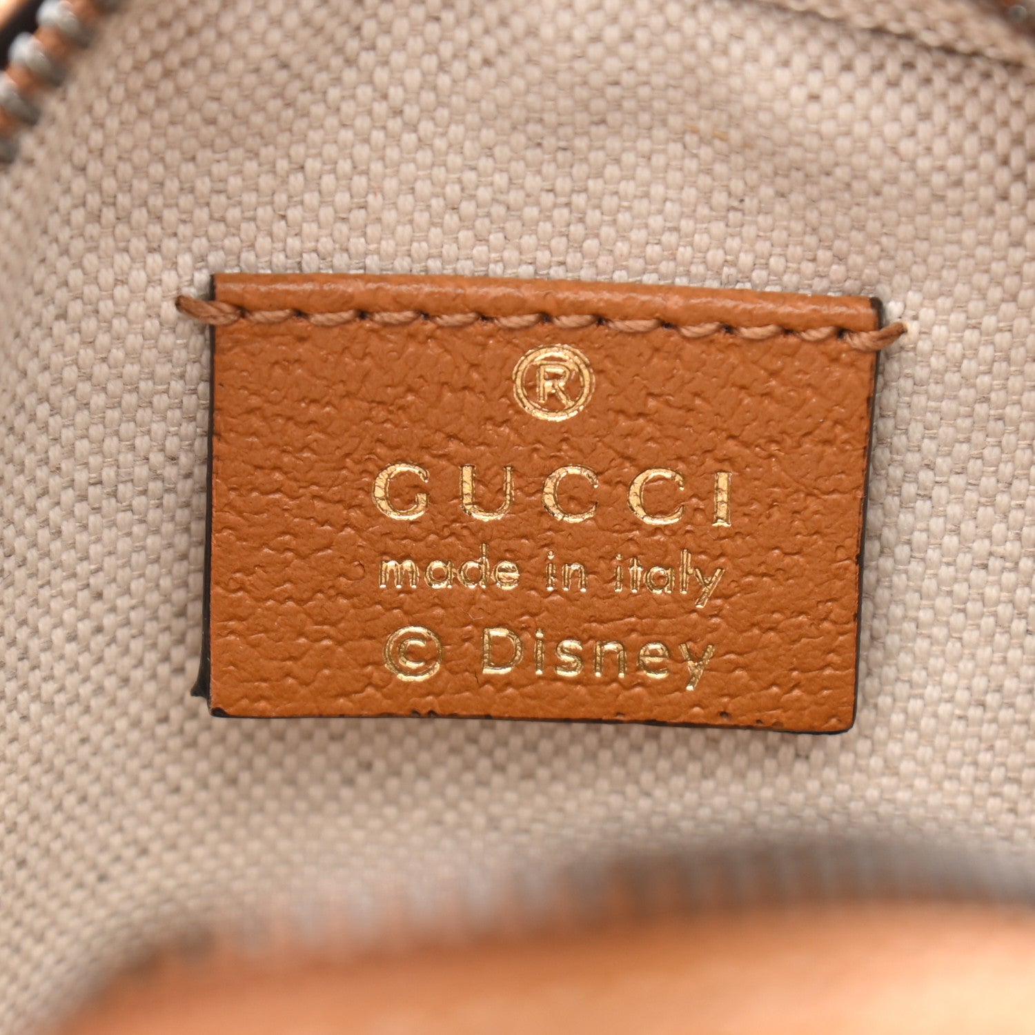 Gucci X DISNEY Mini Vintage GG Supreme Monogram Mickey Mouse Round Shoulder Bag Beige Vintage Sun Oil 6 of 10