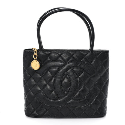 Chanel Caviar Quilted Medallion Tote Black 1 of 10