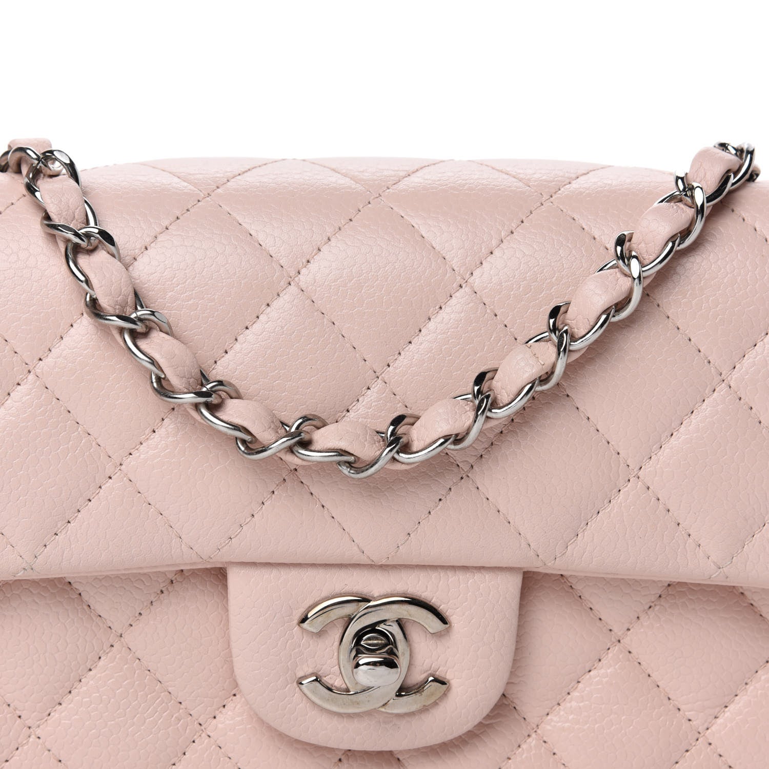 Chanel Caviar Quilted Mini Rectangular Flap Light Pink 10 of 10